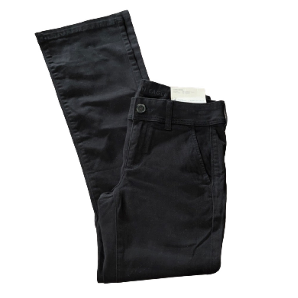 American Eagle Kick Boot Super Stretch black chino pants NWT size 4
